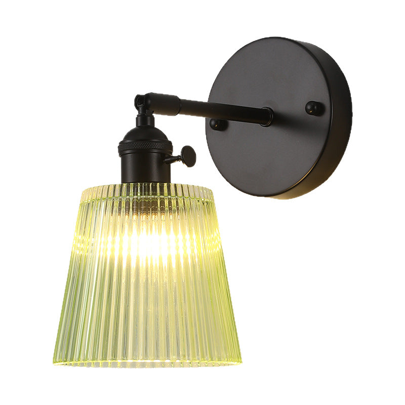 Retro Glass Wall Lamp with Vintage Design