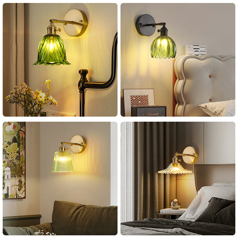 Retro Glass Wall Lamp with Vintage Design